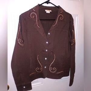 Women's brown jacket made by Tia size medium